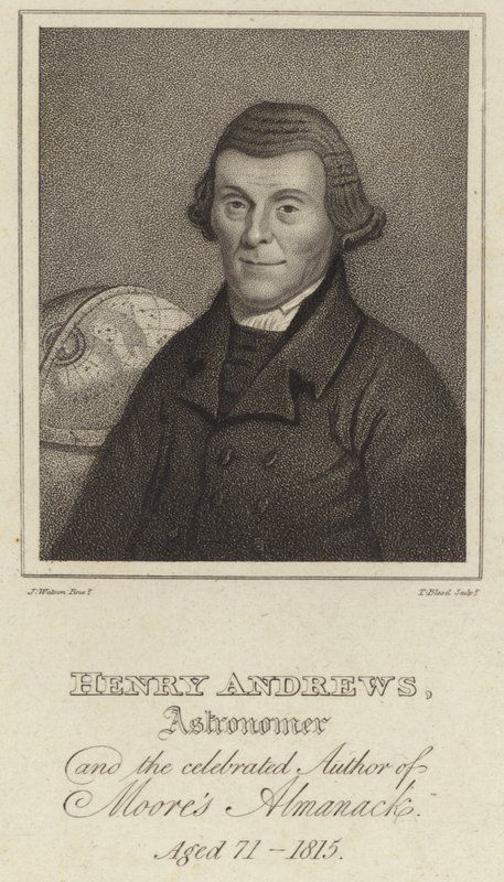 Henry Andrews, astronom og den berømte forfatter af Moores Almanack (1744-1820) af English School