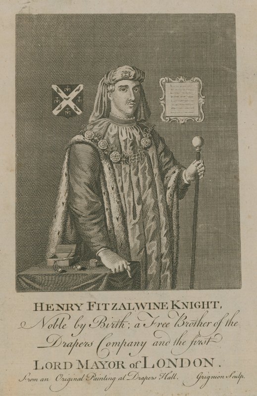Henry Fitzalwine, den første overborgmester i London af English School