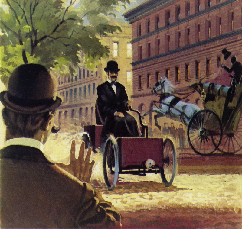 Henry Ford producerede sin første håndbyggede bil i 1892 af English School