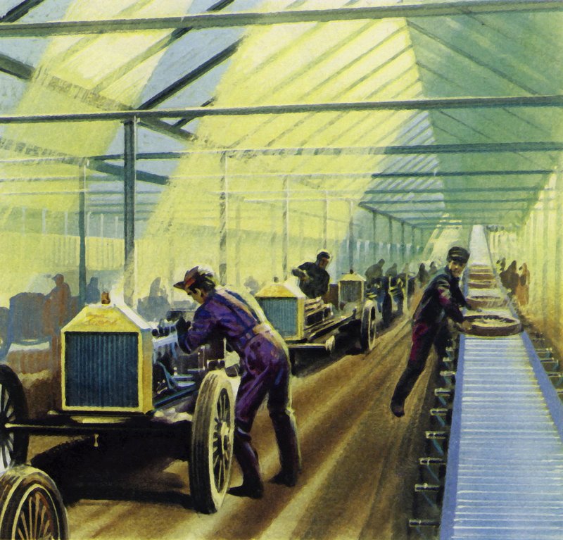 Henry Fords idé om produktionslinjearbejde revolutionerede fremstillingen af English School