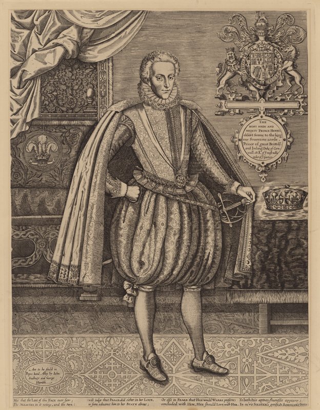 Henry Frederick, prins af Wales, ældste søn af kong James I (kobberstik) af English School