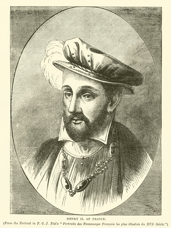 Henrik II af Frankrig (gravering) af English School