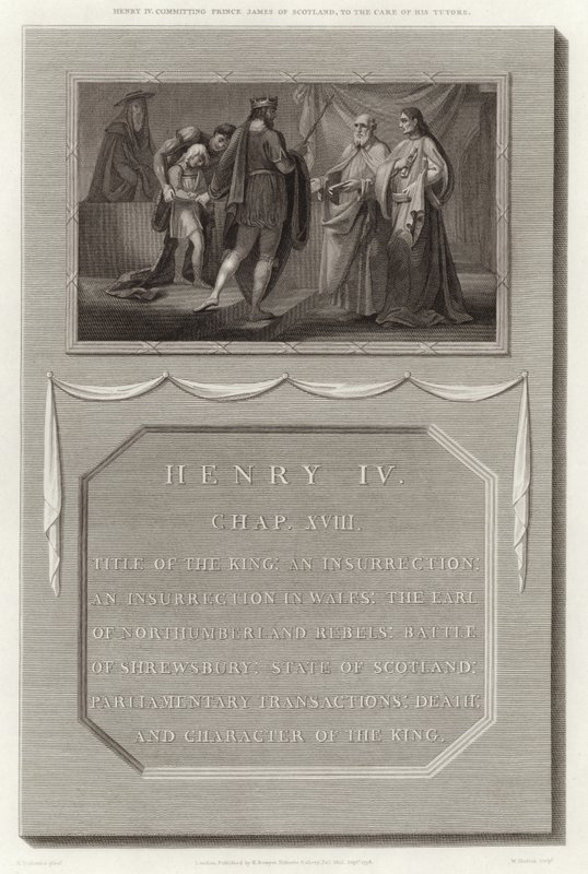 Henry IV, der forpligter prins James af Skotland til sine læreres pleje af English School