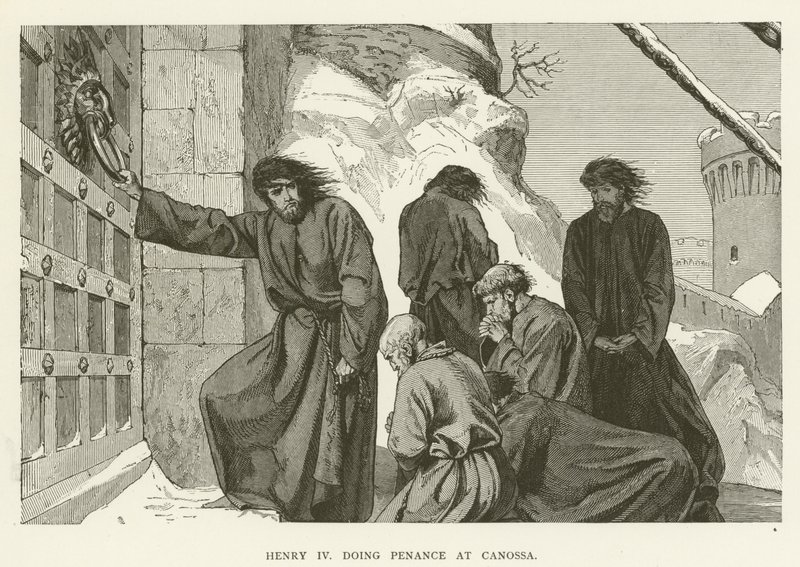 Henrik IV gør bod på Canossa af English School