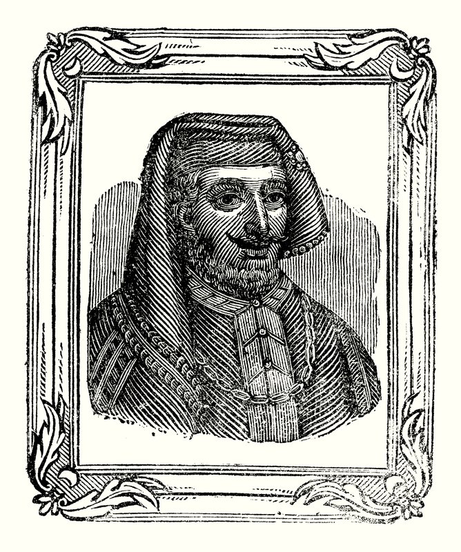 Henrik IV blev født i 1366, kronet i 1399 og døde i 1413 (gravering) af English School