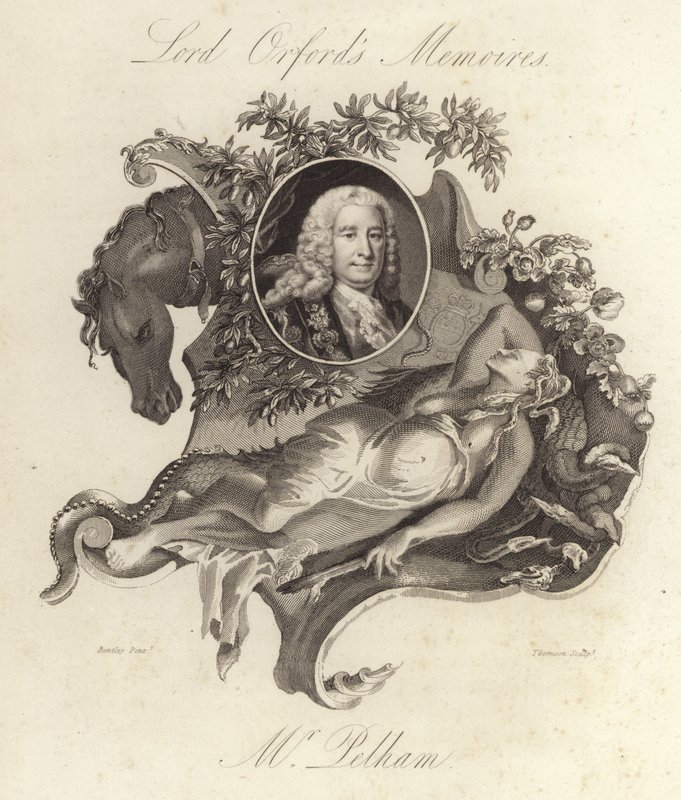 Henry Pelham, britisk whig-politiker og premierminister (gravering) af English School
