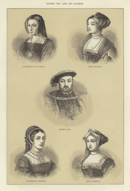Henrik VIII og hans dronninger af English School