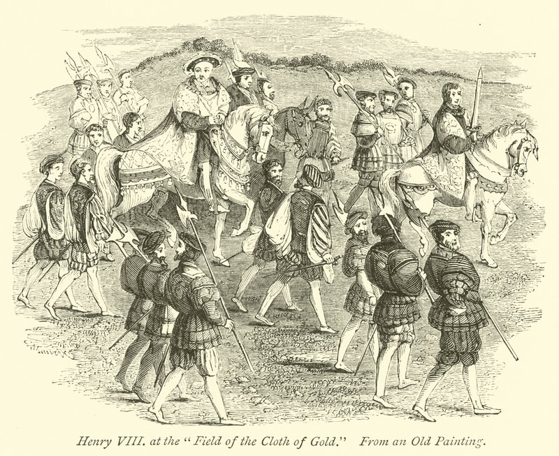 Henry VIII at the Field of the Cloth of Gold  af English School