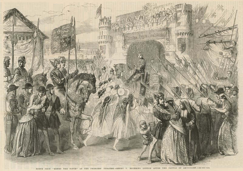 Henry V indtog London efter slaget ved Agincourt af English School