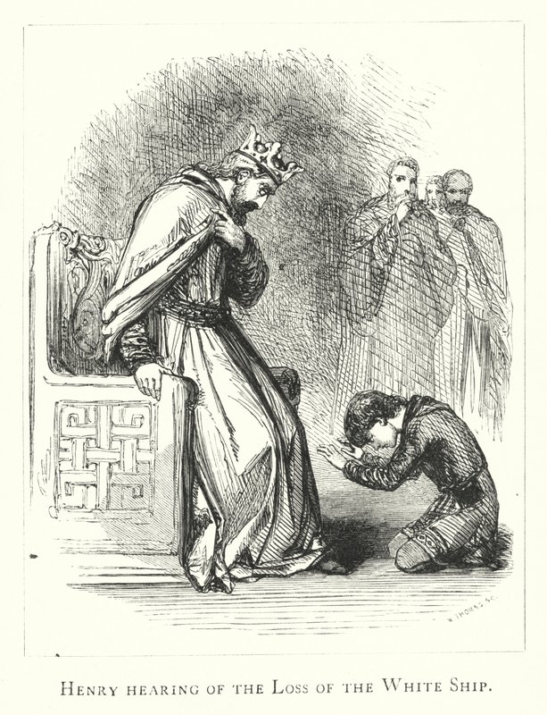 Henry hører om tabet af det hvide skib (gravering) af English School