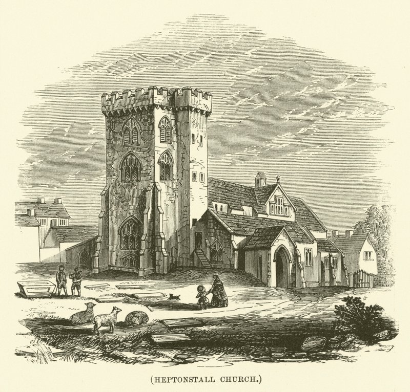 Heptonstall Kirke (gravering) af English School