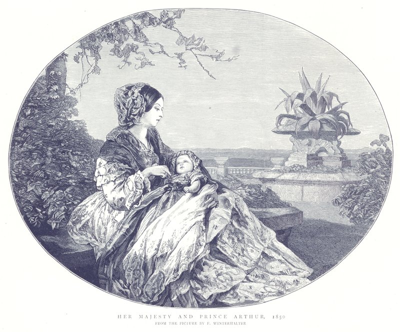 Hendes Majestæt og Prins Arthur, 1850 af English School