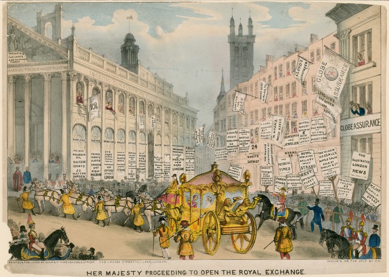 Hendes Majestæt fortsætter med at åbne Royal Exchange, London af English School