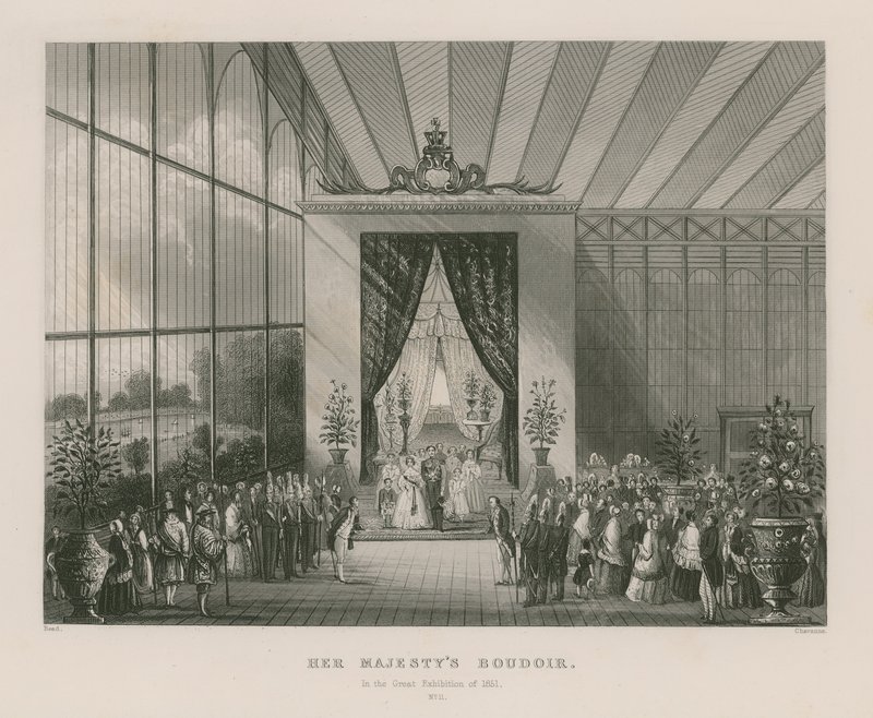 Hendes Majestæts Boudoir i den store udstilling i 1851 af English School