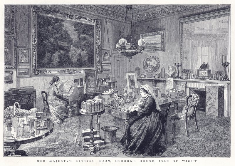 Hendes Majestæts stue, Osborne House, Isle of Wight af English School