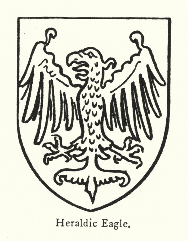 Heraldic Eagle (gravering) af English School