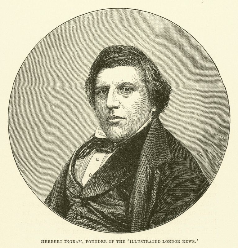 Herbert Ingram, grundlægger af Illustrated London News (gravering) af English School