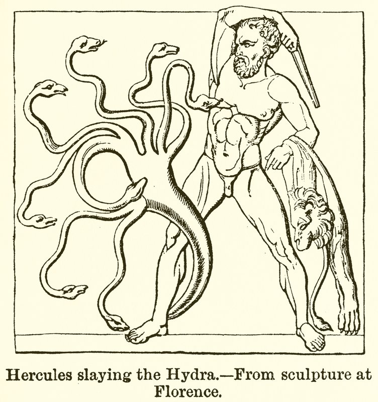 Hercules dræber Hydraen af English School