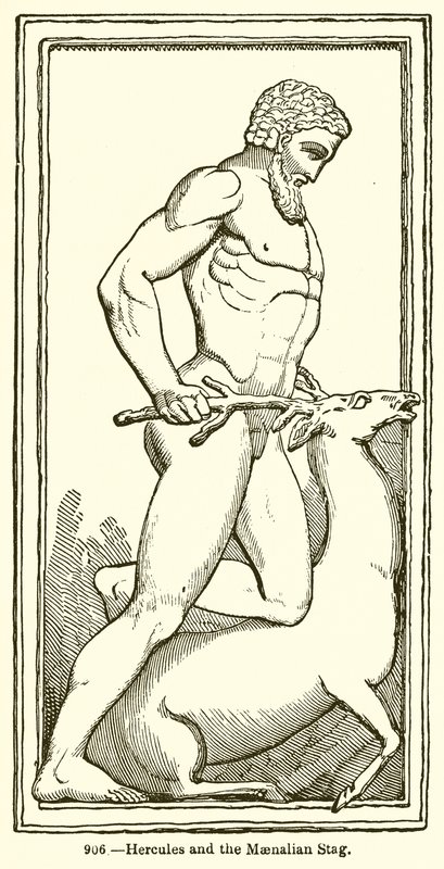 Hercules og Maenalian Stag af English School