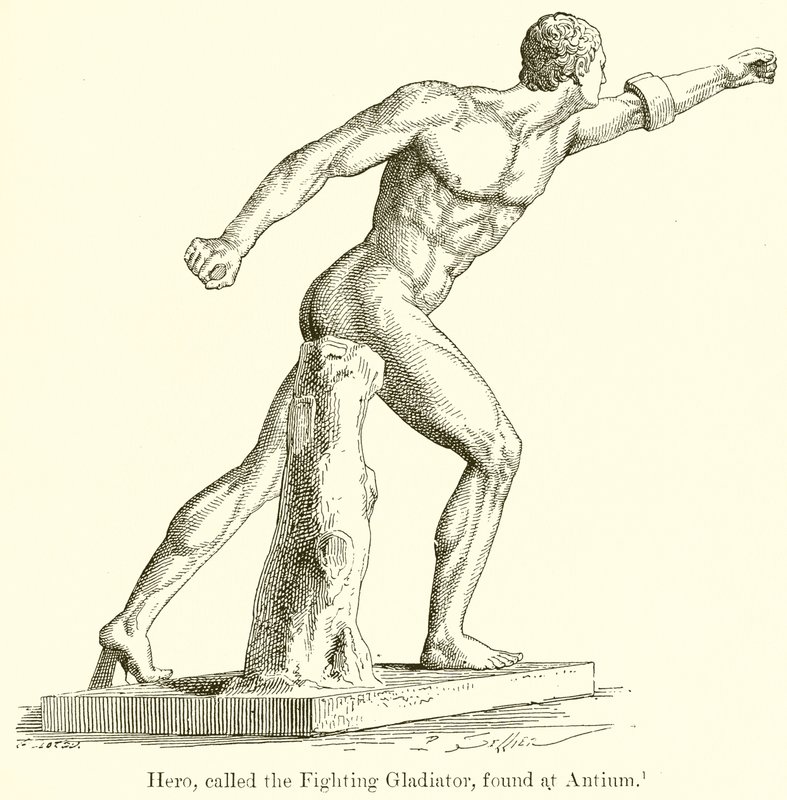 Helt, kaldet Fighting Gladiator, fundet ved Antium af English School