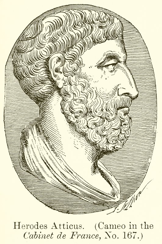 Herodes Atticus. (Cameo in the Cabinet de France, nr. 167) af English School