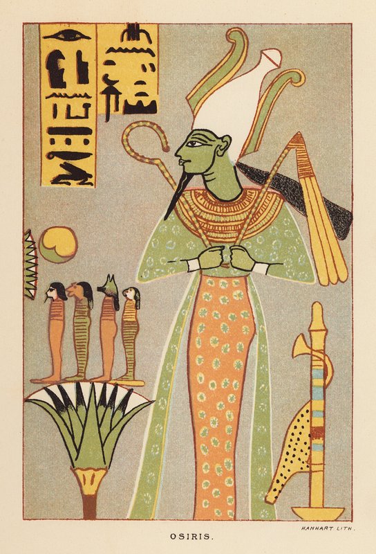 Herodot: Osiris (farvelitografi) af English School