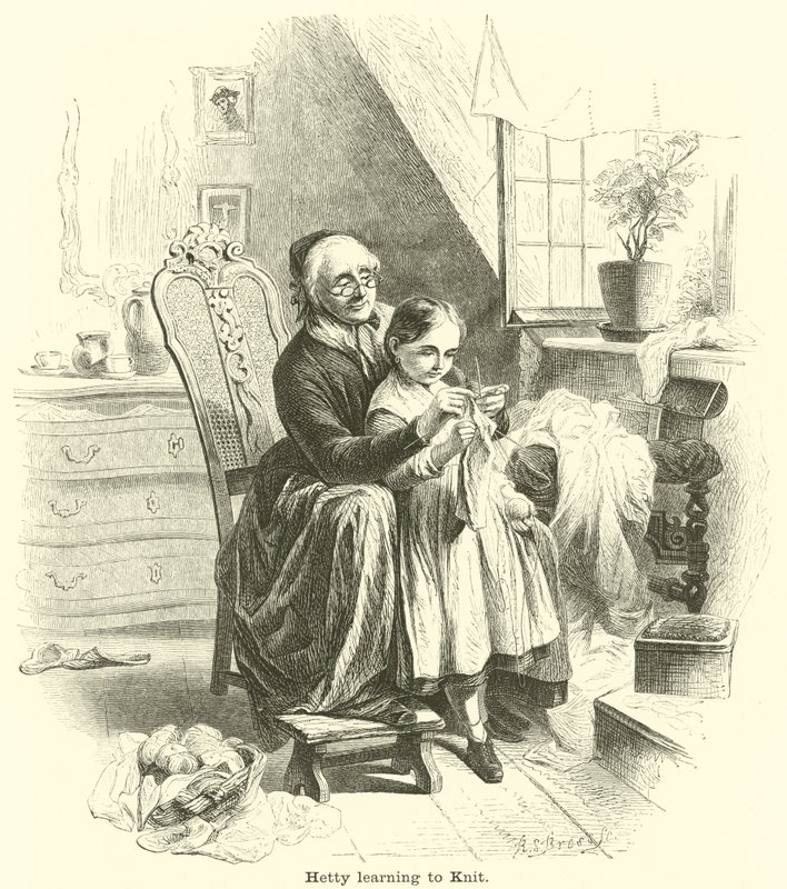 Hetty lærer at strikke af English School