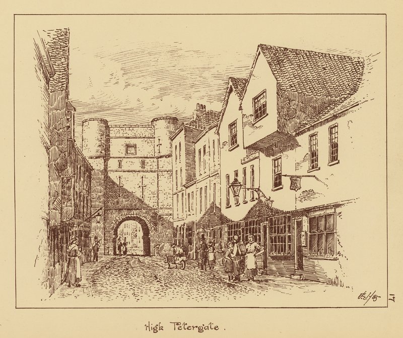High Petergate (litografi) af English School