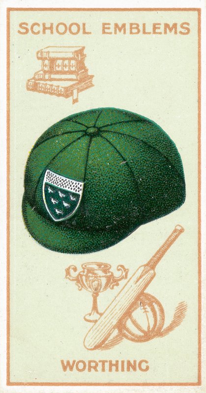 High School for Boys, Worthing, Sussex (farve litho) af English School