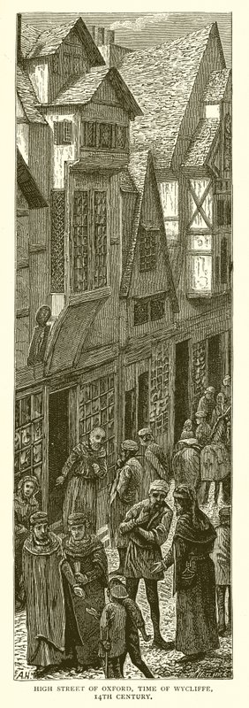 High Street of Oxford, Time of Wycliffe, 14. århundrede af English School