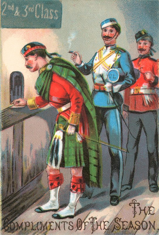 Highlander Military, julekort af English School