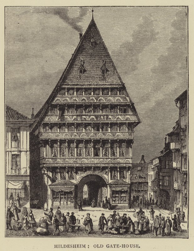 Hildesheim, Old Gate-House (gravering) af English School