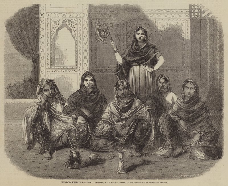 Hindoo kvinder (gravering) af English School