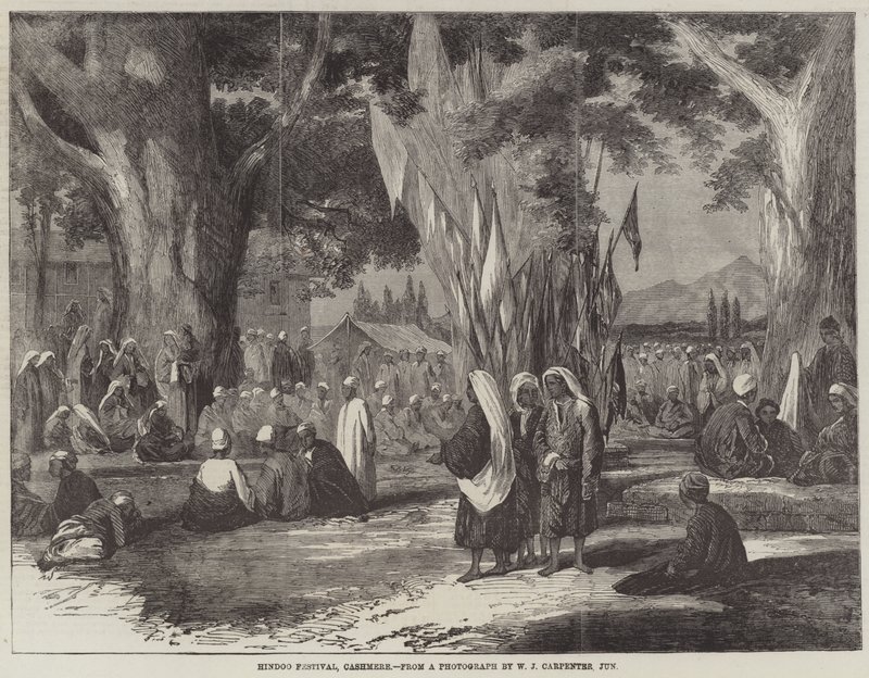 Hindoo Festival, Cashmere (gravering) af English School