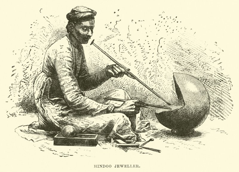 Hindoo jeweller  af English School