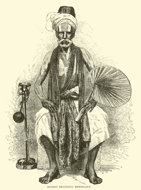 Hindoo religious mendicant  af English School