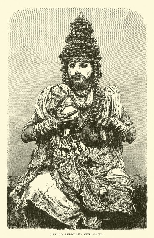 Hindoo religious mendicant  af English School