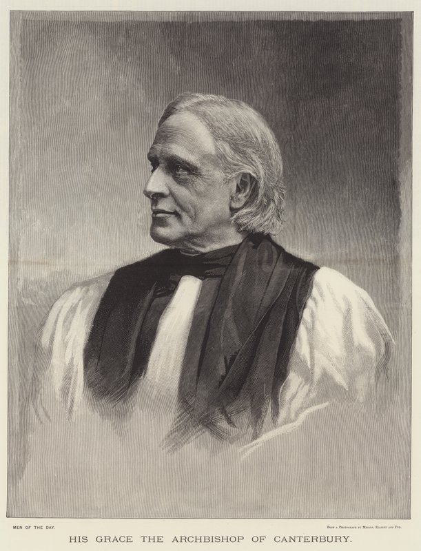 Hans nåde ærkebiskoppen af Canterbury (gravering) af English School