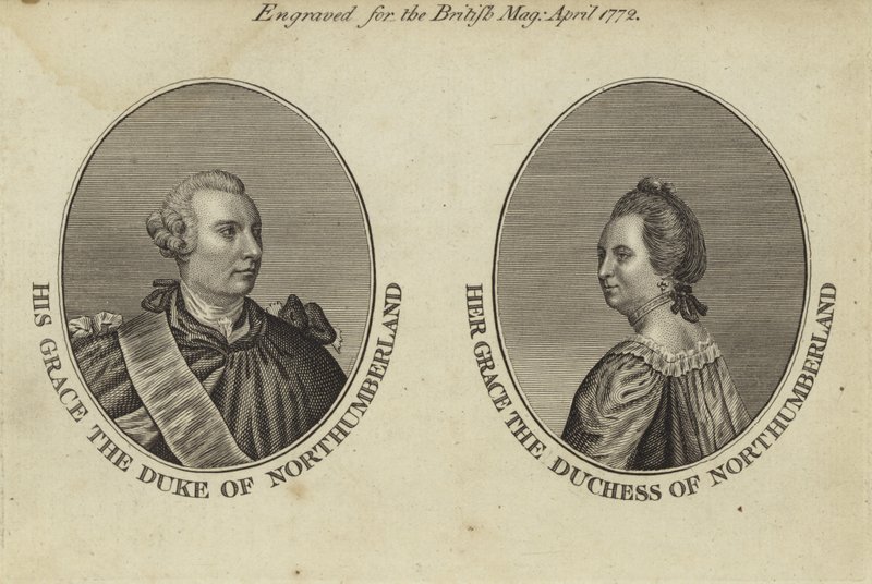 Hans nåde hertugen af Northumberland og hendes nåde hertuginden af Northumberland af English School