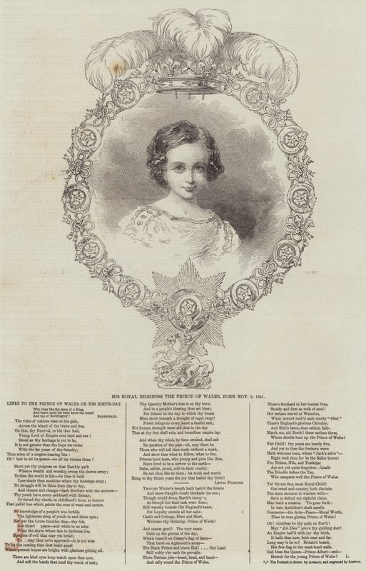 Hans Kongelige Højhed Prinsen af Wales, født 9. november 1841 (stik) af English School