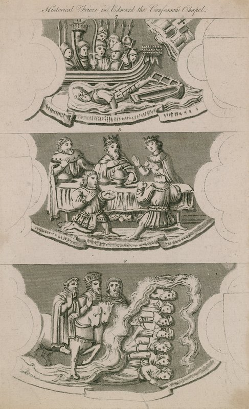 Historisk frise i Edward the Confessors Chapel af English School