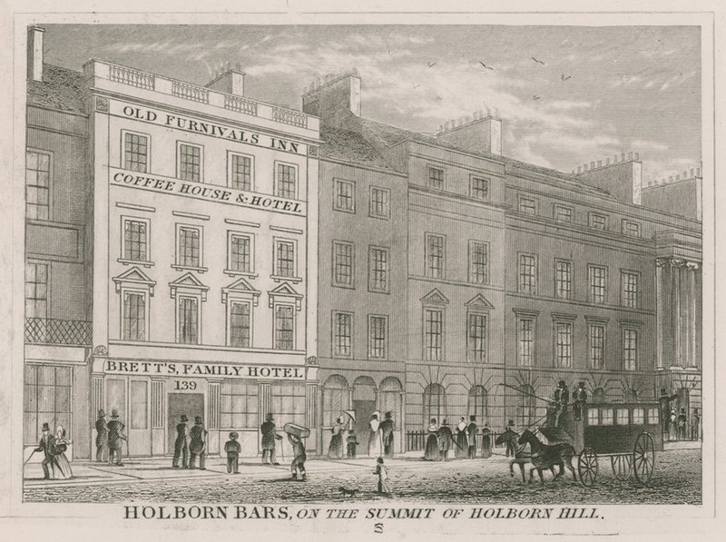 Holborn Bars, på toppen af Holborn Hill af English School