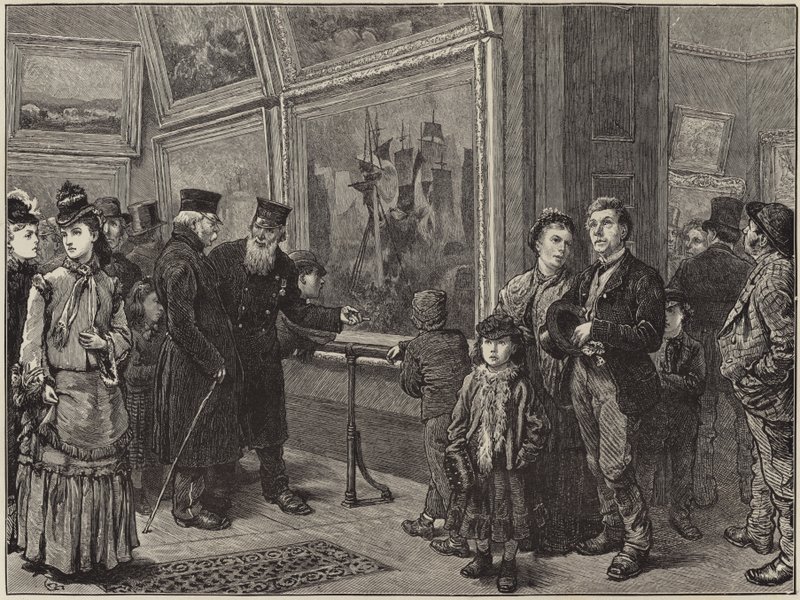 Feriefolk på Nationalgalleriet af English School