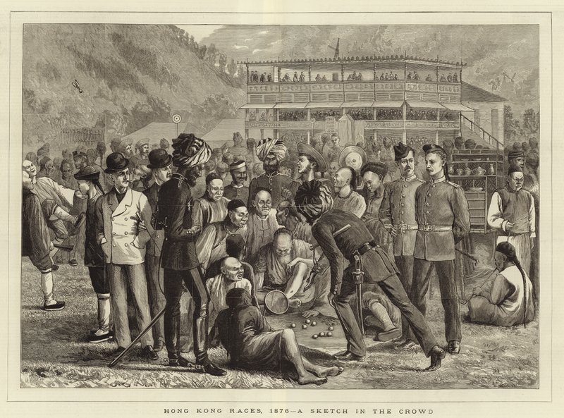 Hong Kong Races i 1876 af English School