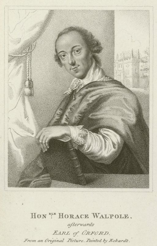 Ærede Horace Walpole, bagefter jarl af Orford (gravering) af English School