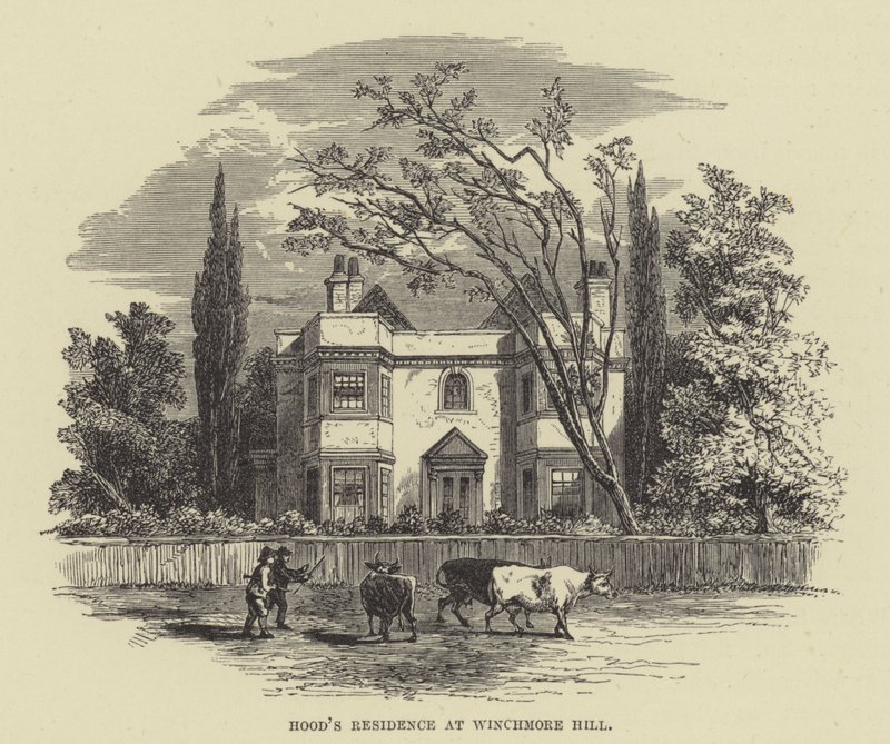 Hoods bolig ved Winchmore Hill (gravering) af English School