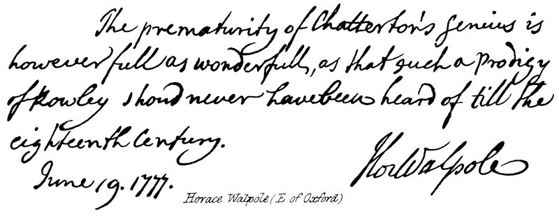 Horace Walpole (E of Oxford) af English School