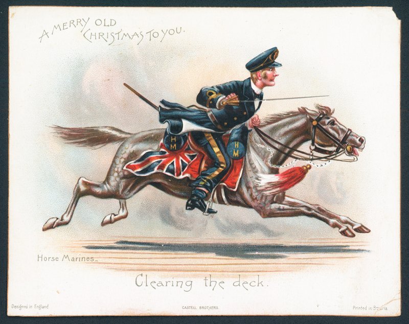 Horse Marines julekort af English School