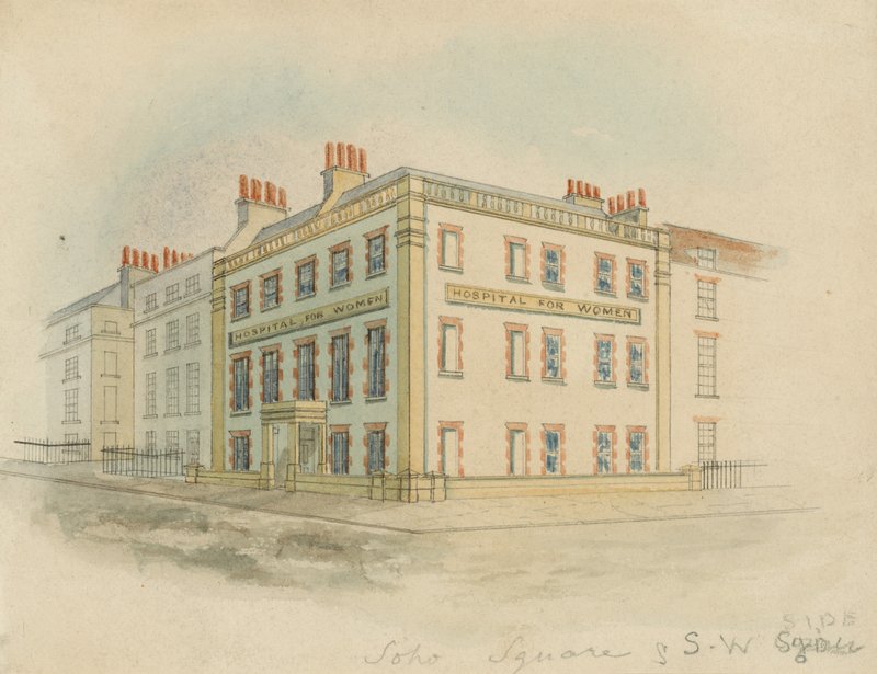 Hospital for Women, Soho Square, London (wc på papir) af English School