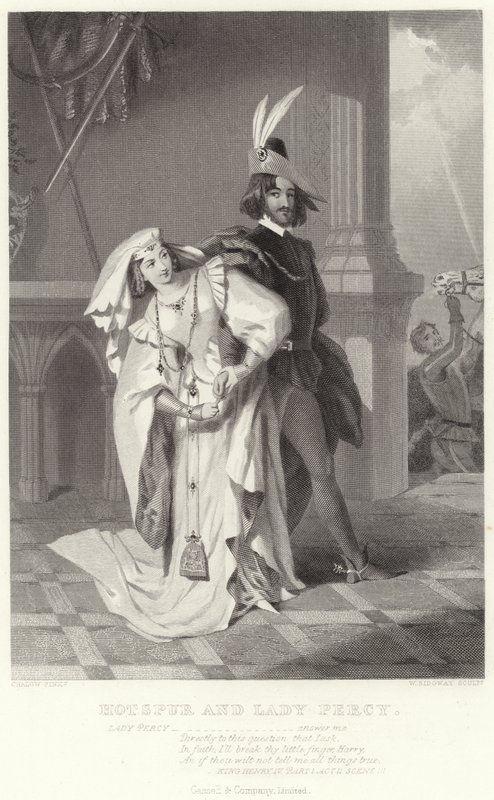 Hotspur og Lady Percy, Kong Henry IV, del I, akt II, scene III af English School